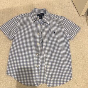 Polo by Ralph Lauren Light Blue Gingham Shirt boys 6